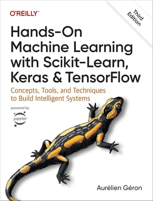 'Hands-On Machine Learning with Scikit-Learn, Keras, and TensorFlow' by Aurélien Géron - A practical guide to machine learning, deep learning, and AI development using Scikit-Learn, Keras, and TensorFlow.