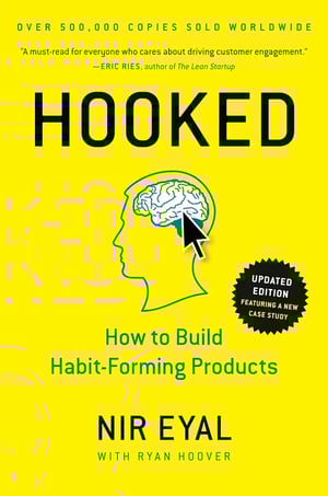 Hooked' by Nir Eyal - Learn the psychological strategies for designing products that foster user habits and engagement.Hooked' by Nir Eyal - Learn the psychological strategies for designing products that foster user habits and engagement.